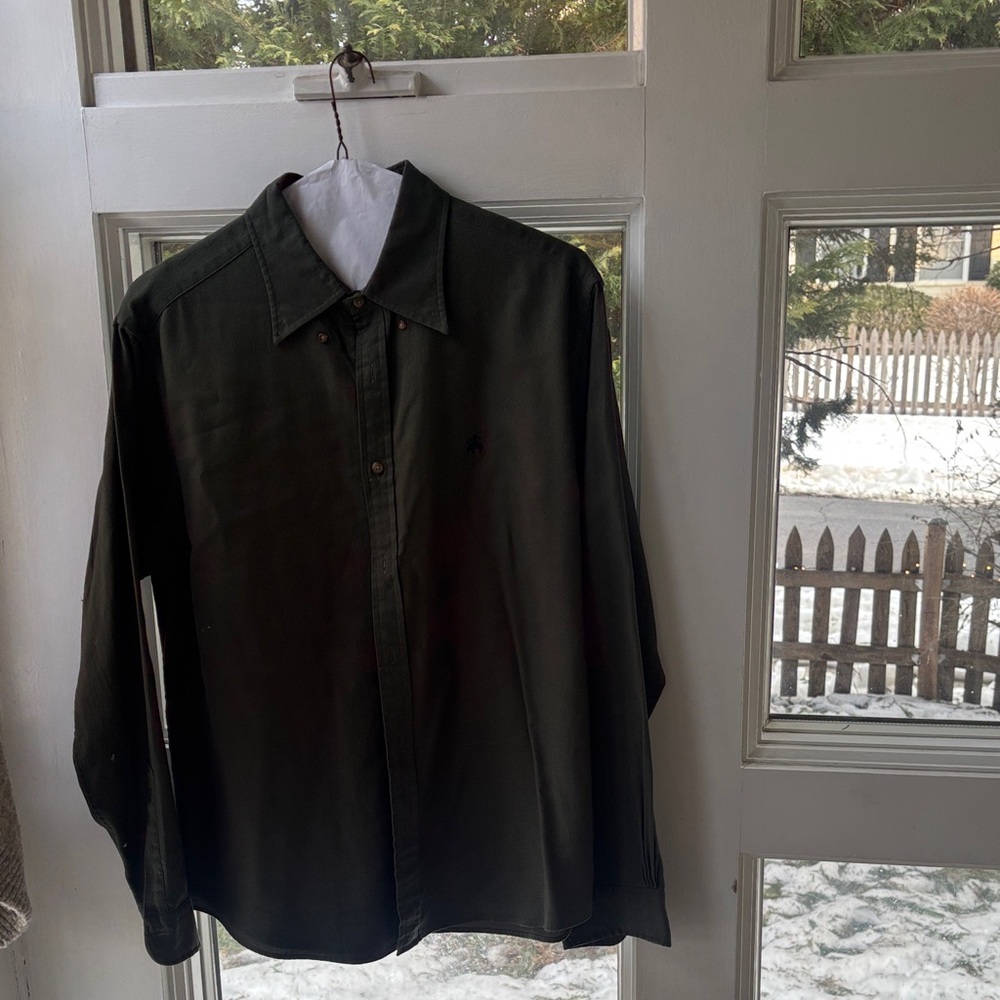 Brooks Brothers Dark Green Casual Button Down Shirt